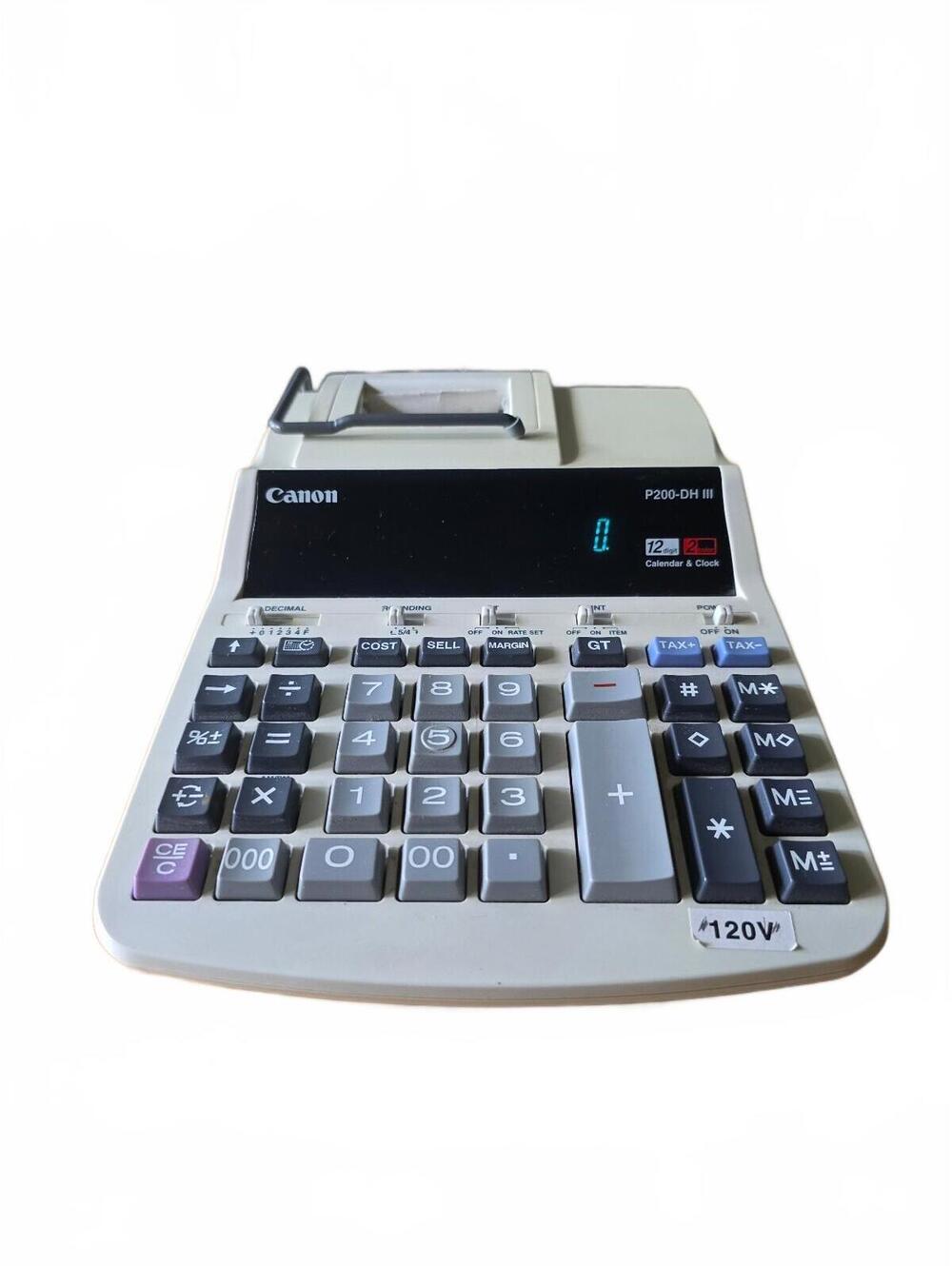 Canon P200-DH III Desktop Printing Calculator 12-Digit (Tested/Works)